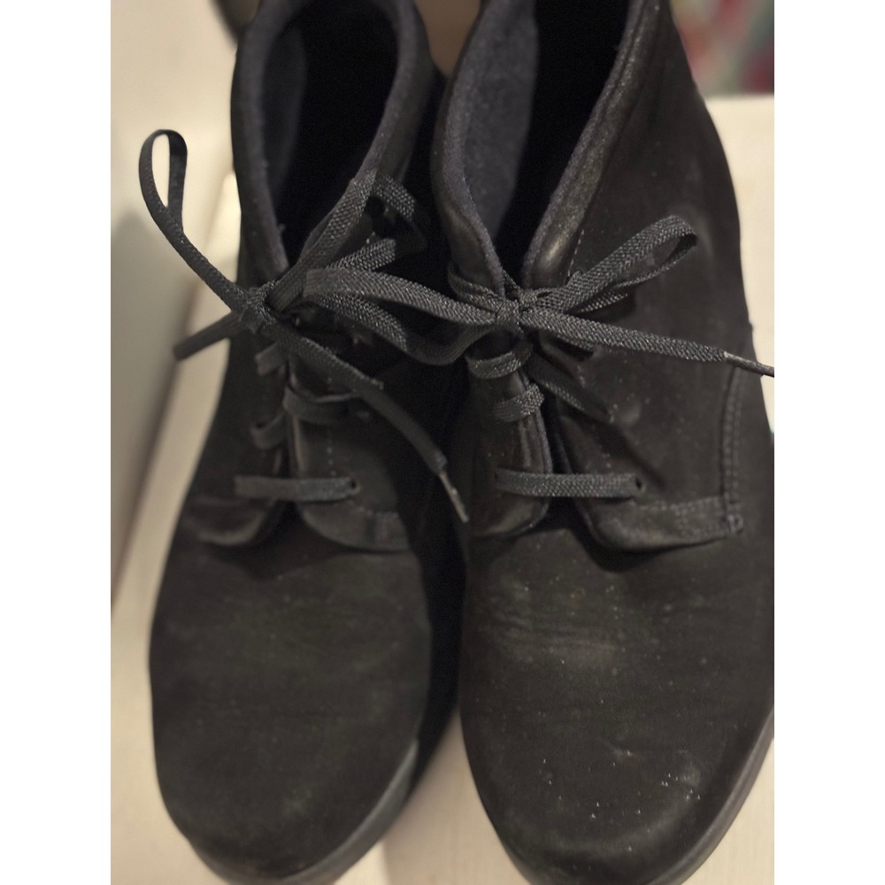 Easy Spirit Chukka Ankle Boot Women‎ 6.5 Black Excellent Preowned Lace Up Casual